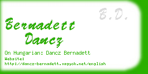 bernadett dancz business card